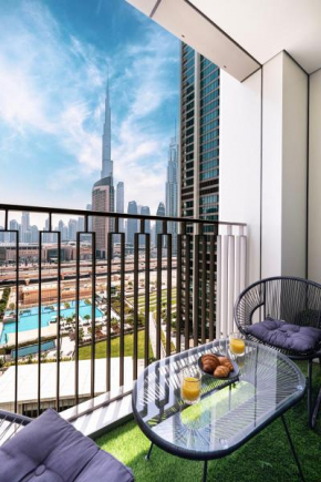 FULL Burj Khalifa view 2BR with Dubai Mall connection in Downtown